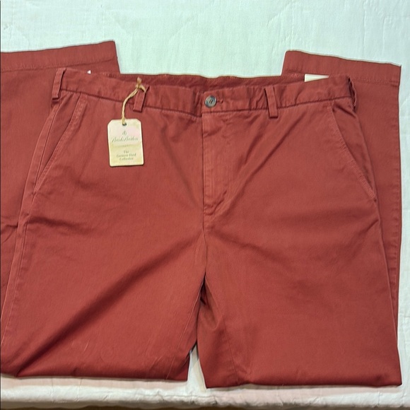 Brooks Brothers 1818 Men's Classic Flat Front Cotton Blend Chinos Rust 38W NWT